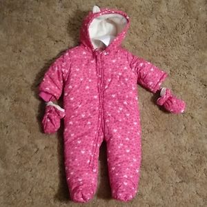 Children's Place Hooded Snowsuit with Mittens